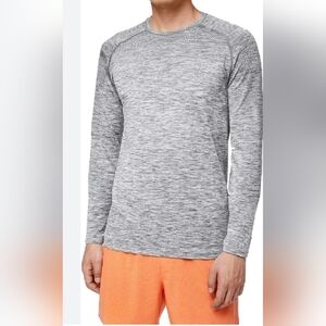 Lululemon Metal Vent Tech Gray Long Sleeve T-shirt Mens Size Medium Stretch